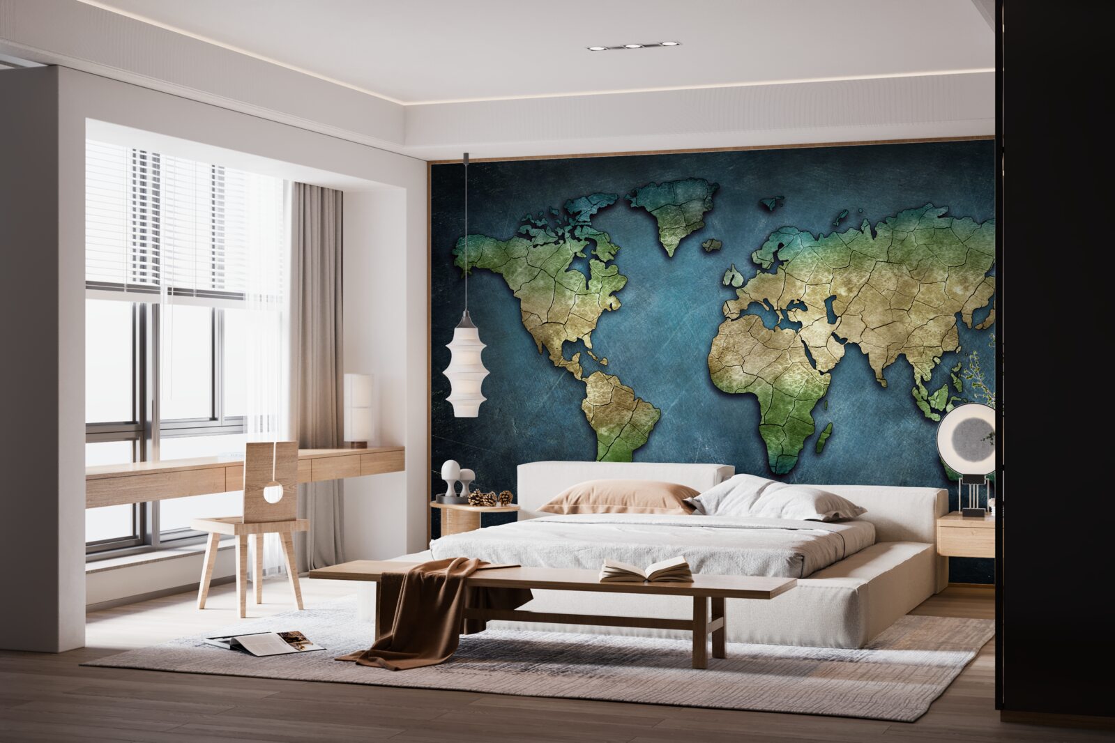 Papier peint carte du monde pour le mur