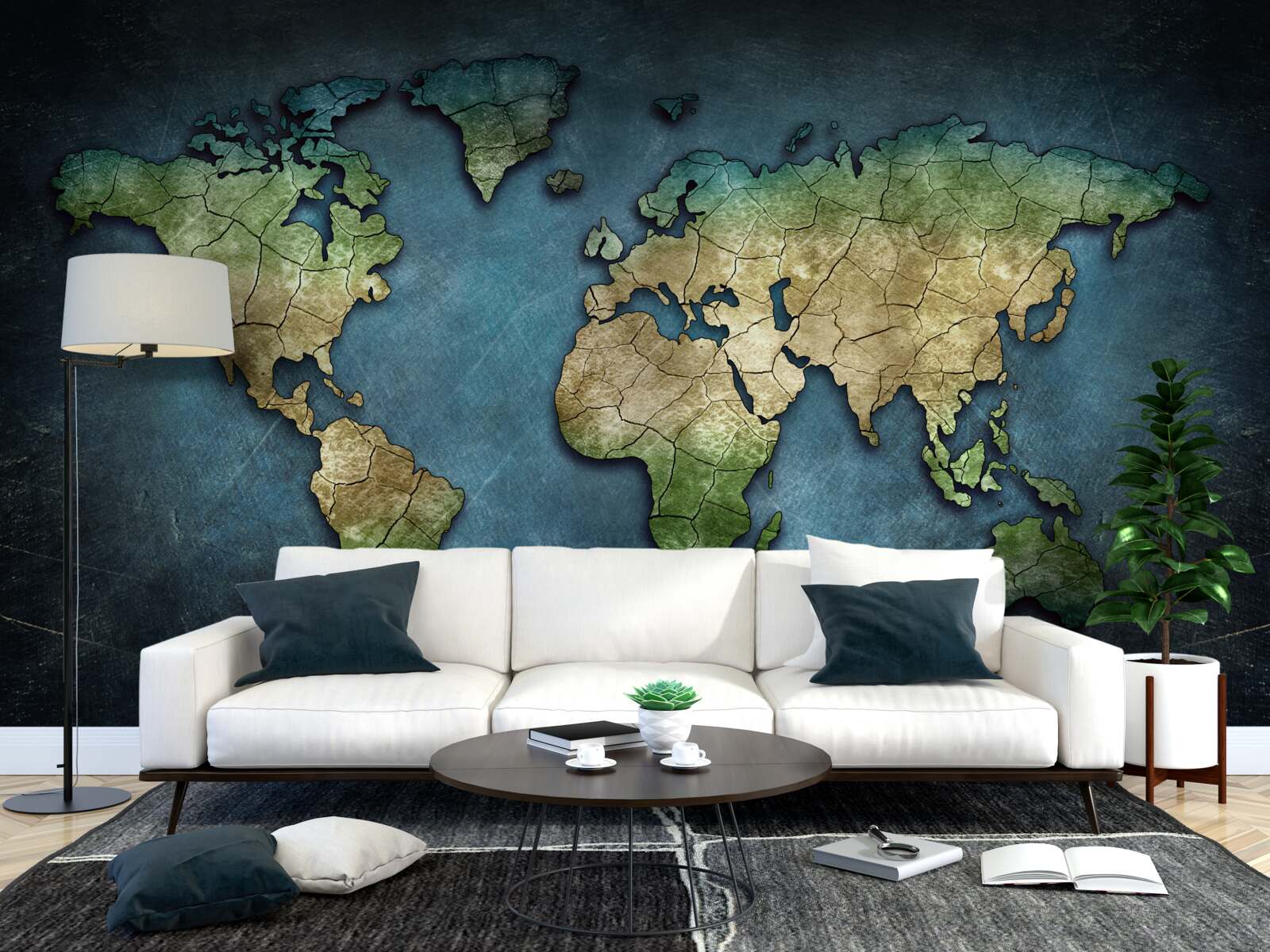 Papier peint carte du monde pour le mur