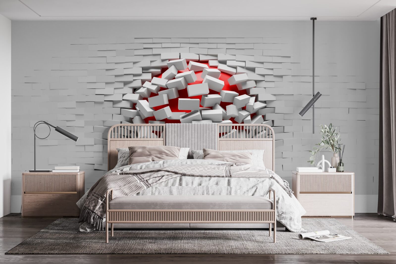 Papier peint Le mur qui tombe des briques