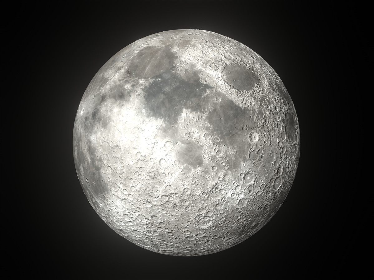 Papier peint le fond noir est orné d'une pleine lune sans pareille