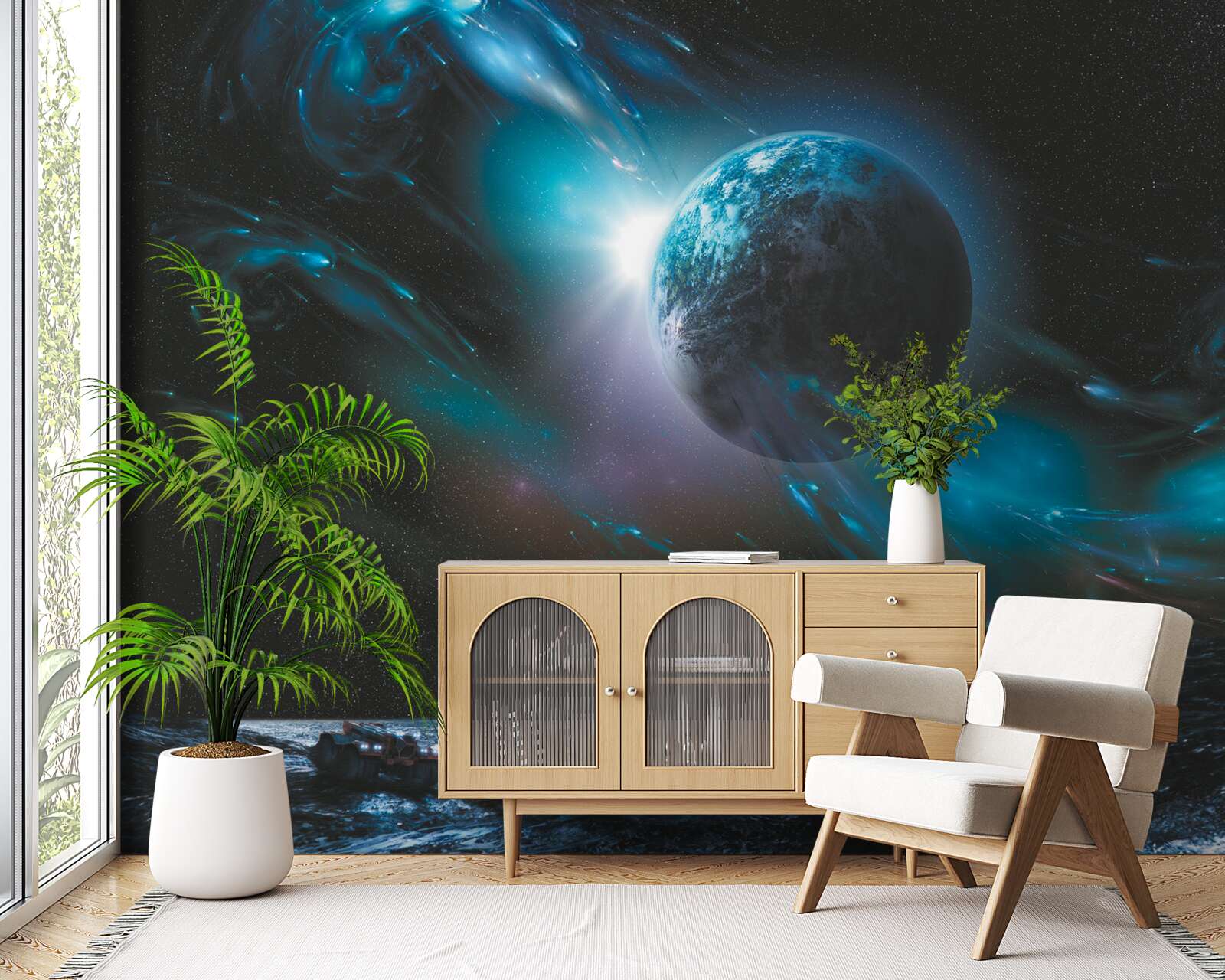 Papier peint fantastique univers cosmique
