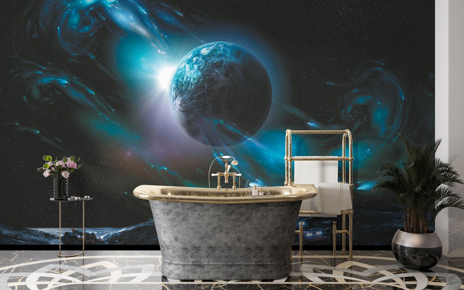 Papier peint fantastique univers cosmique
