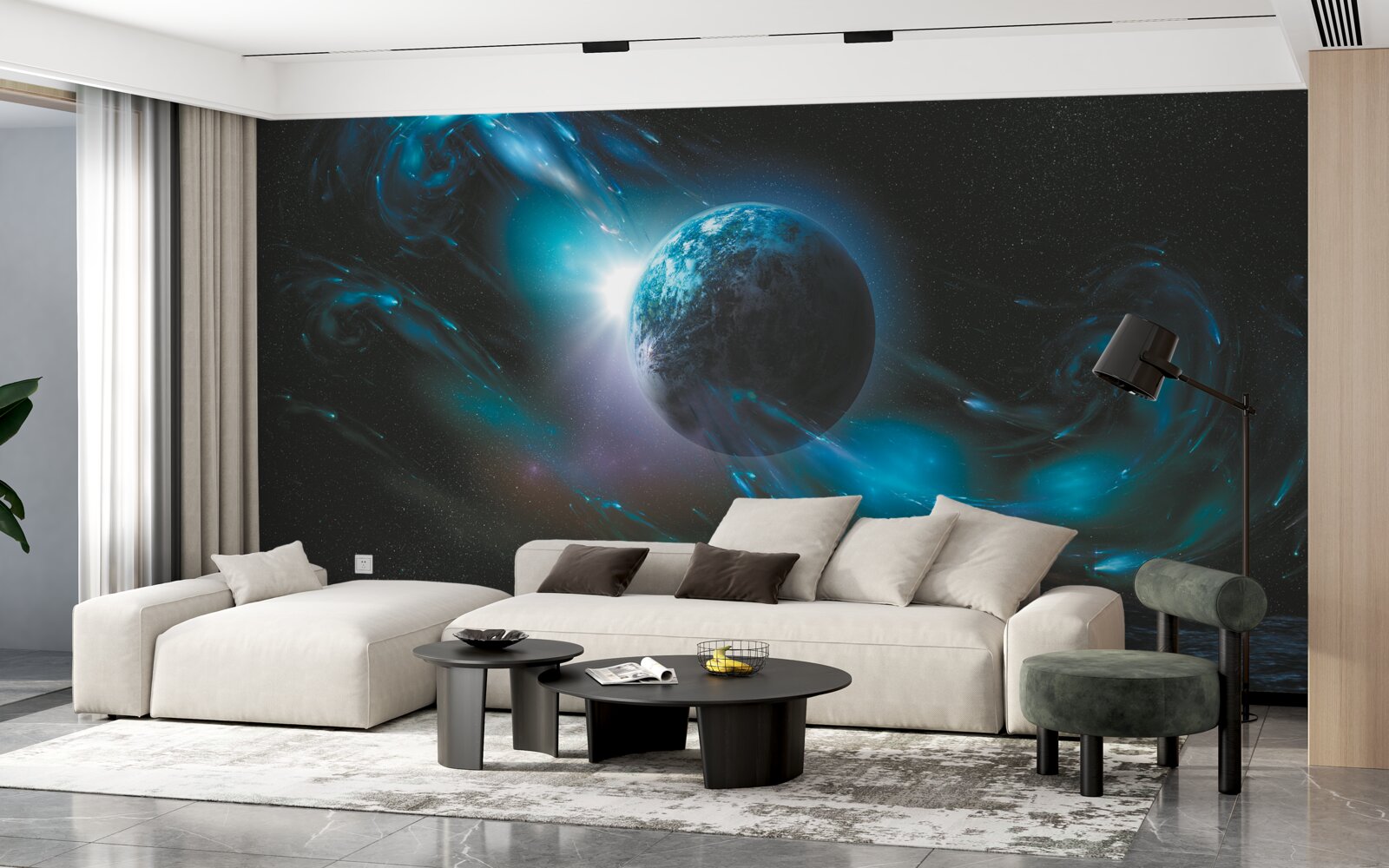 Papier peint fantastique univers cosmique