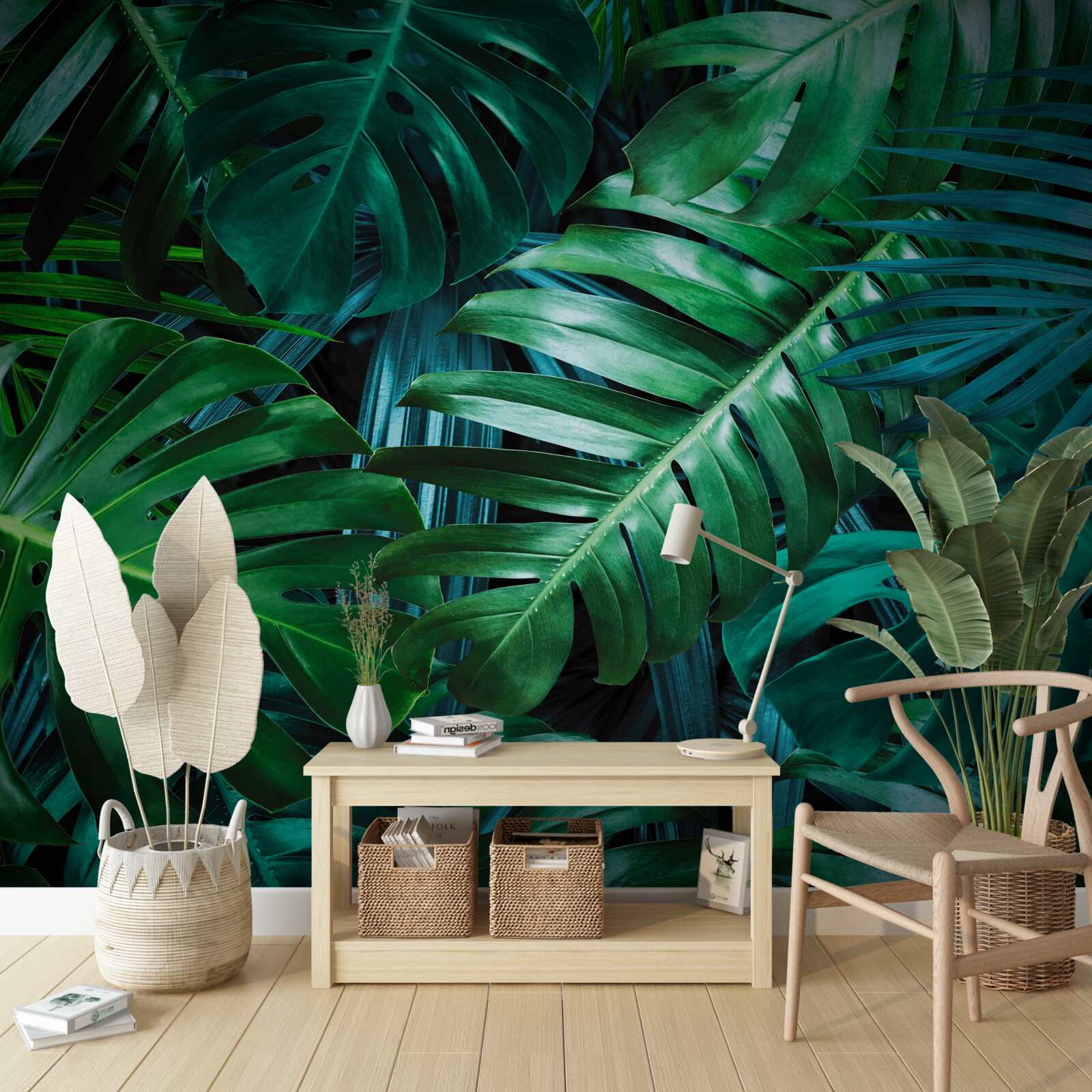 Papier peint l'intensité des nuances de vert de la forêt tropicale