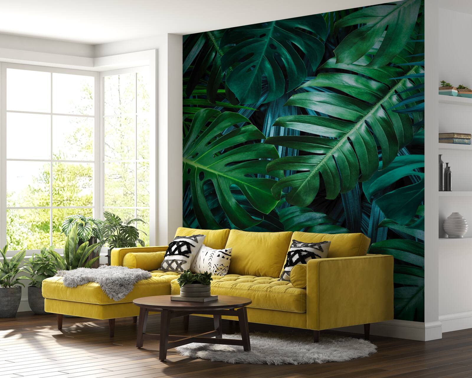 Papier peint l'intensité des nuances de vert de la forêt tropicale