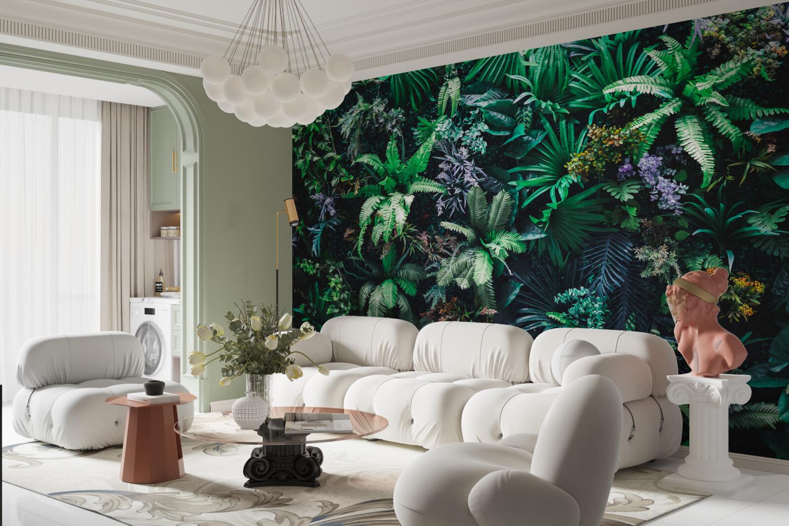 Papier peint la flore et la faune des forêts tropicales