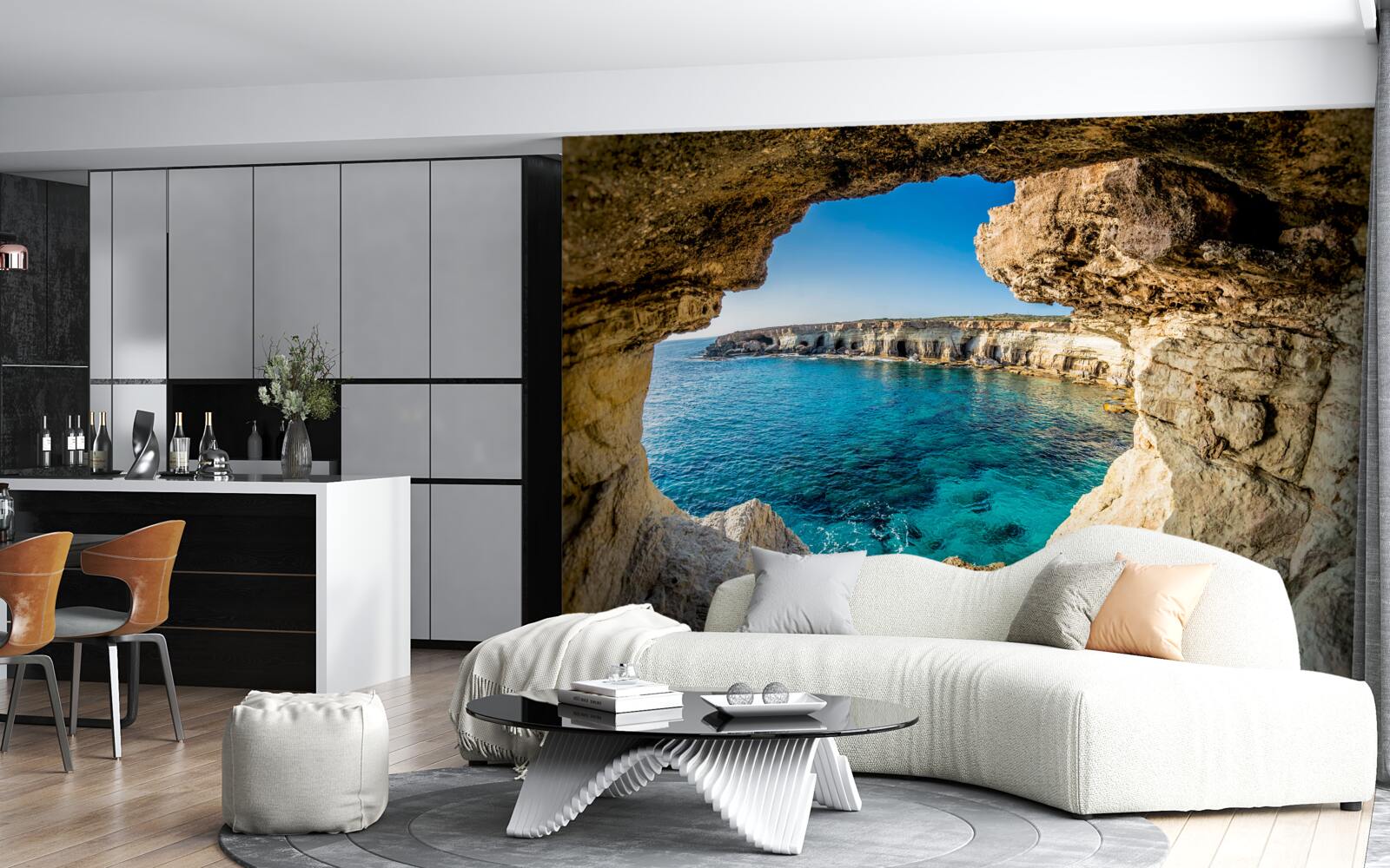 Papier peint grottes sous l'eau à Chypre