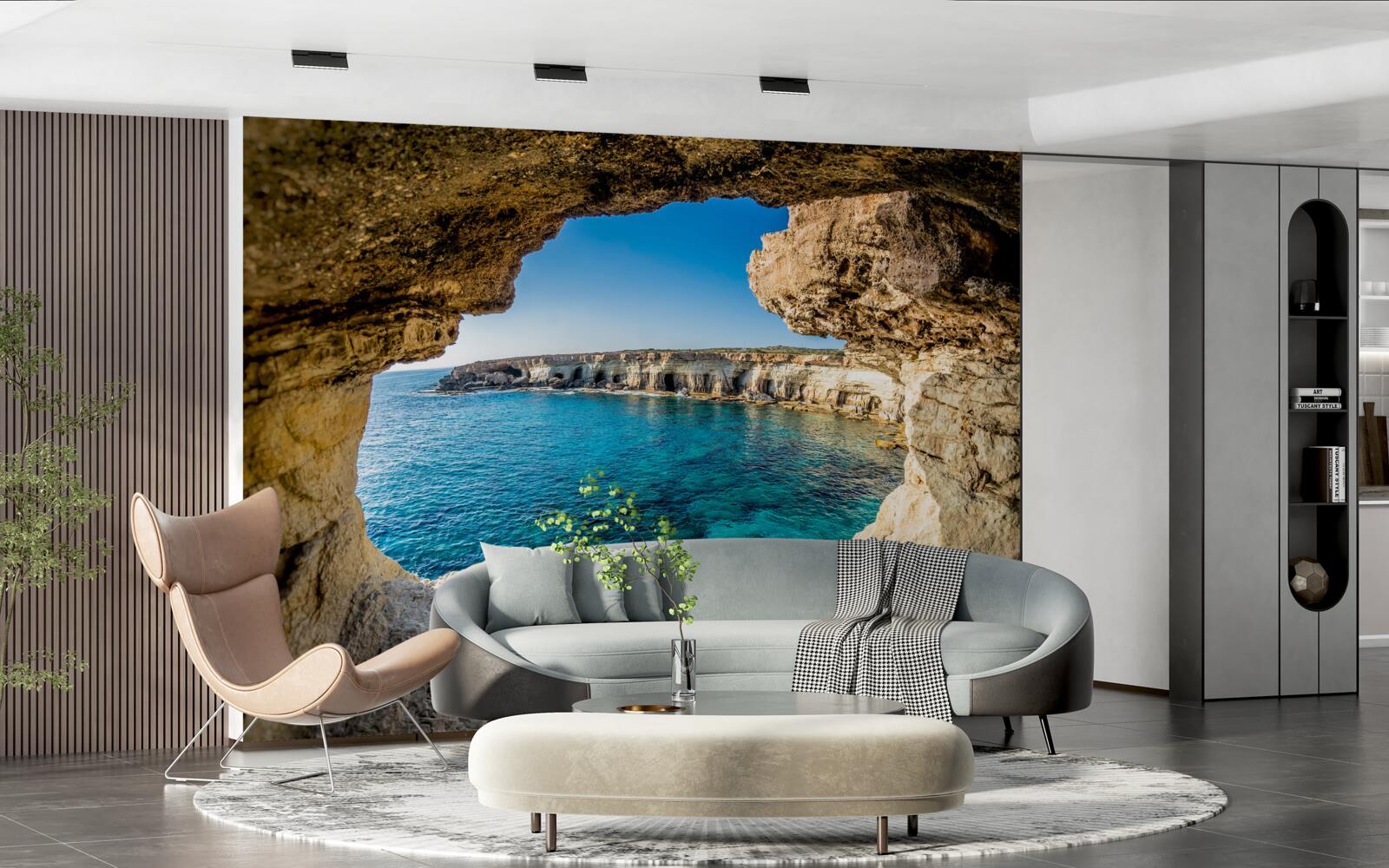 Papier peint grottes sous l'eau à Chypre