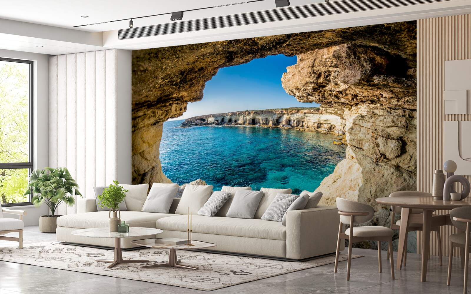 Papier peint grottes sous l'eau à Chypre