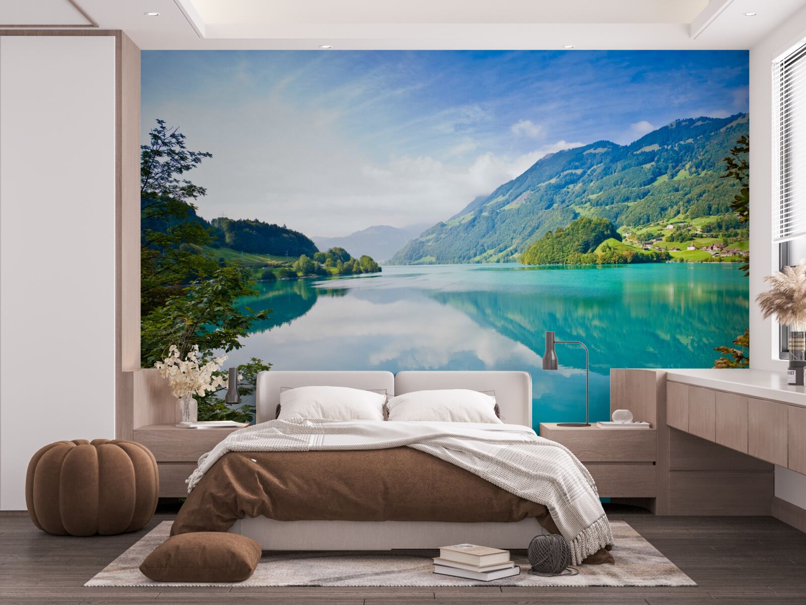 Papier peint les lacs aux eaux bleues des montagnes