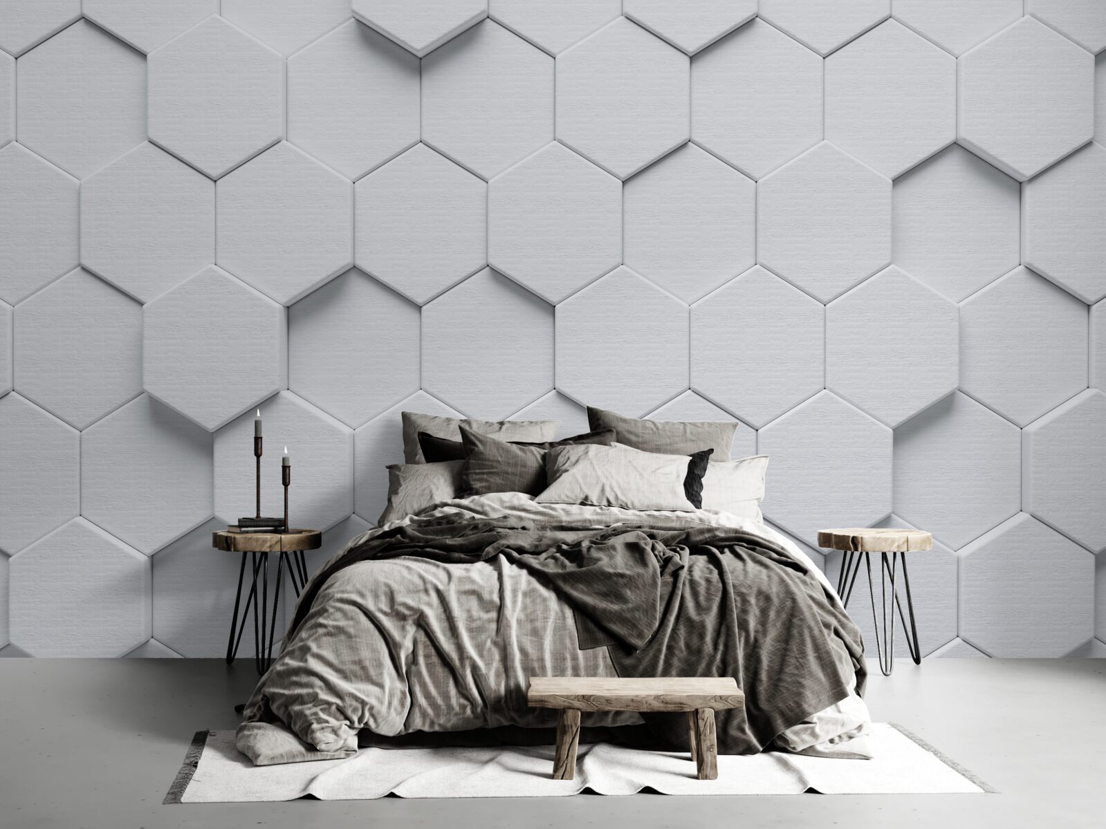 Papier peint grands objets en argent