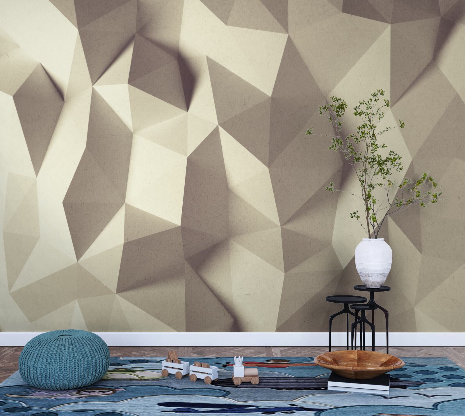 Papier peint texture de formes géométriques avec un volume clair