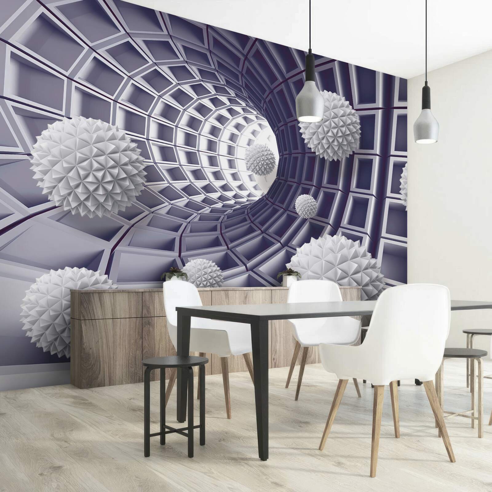 Papier peint des balles dans le passage en retraite