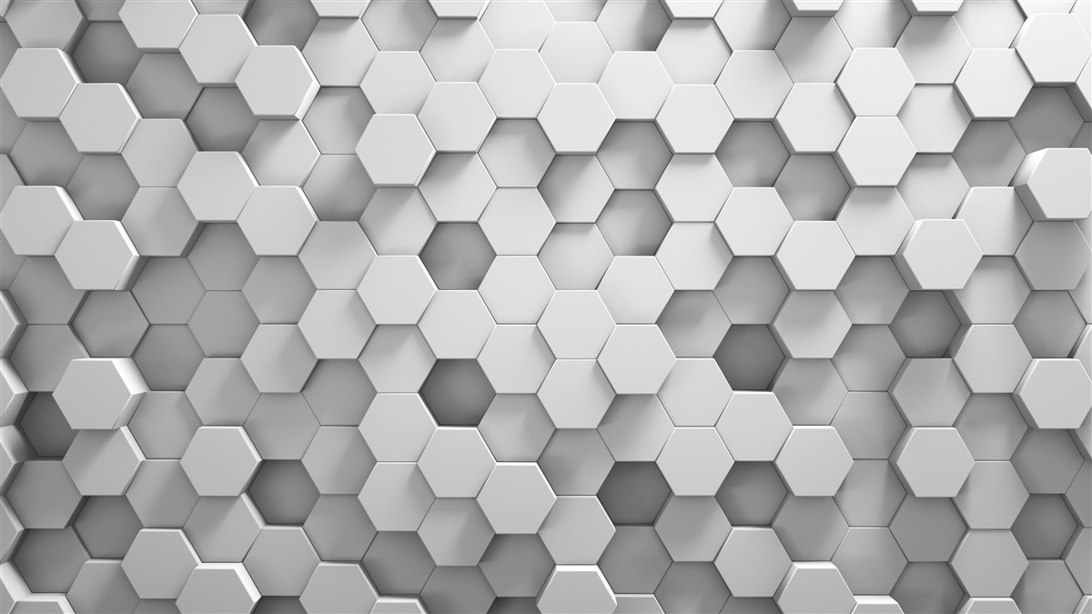 Papier peint les hexagones sont gris
