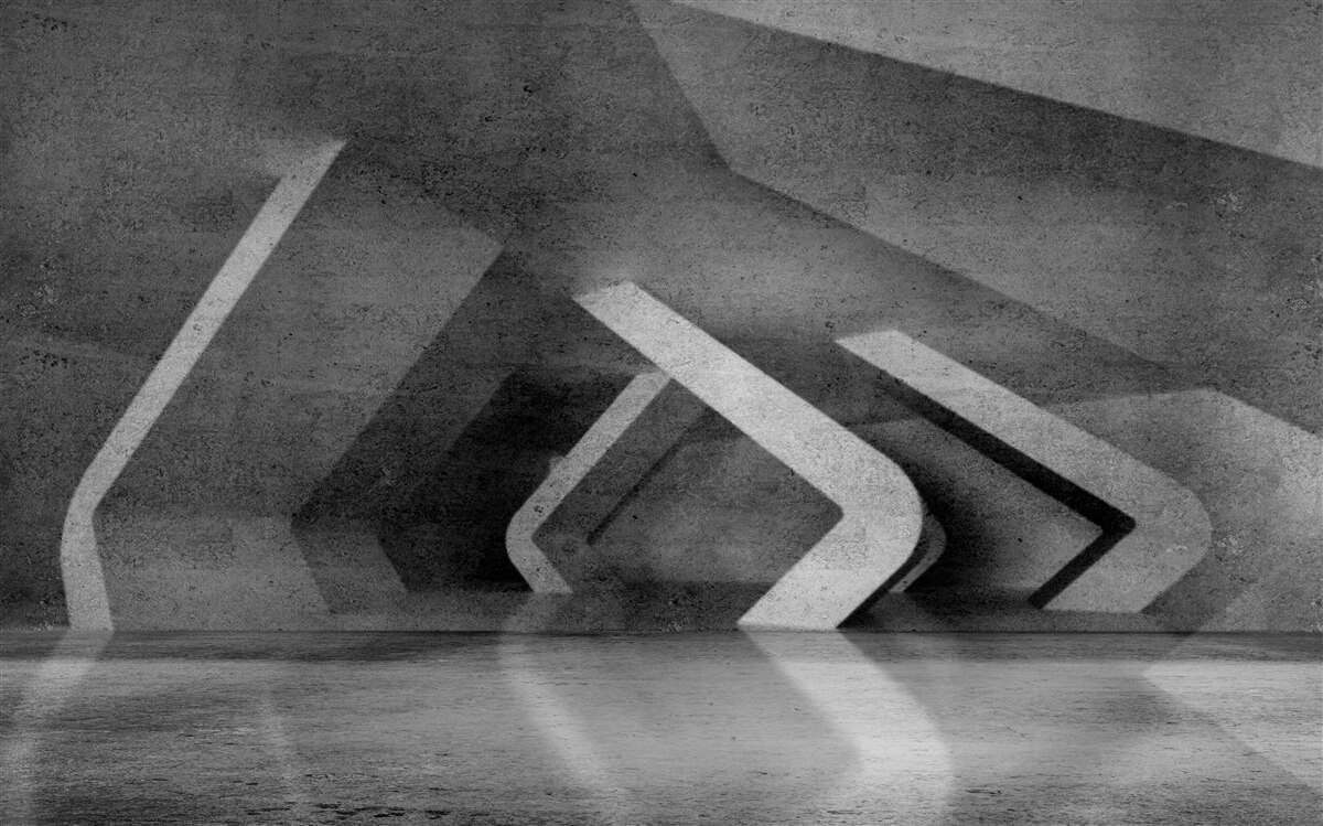 Papier peint tunnel gris