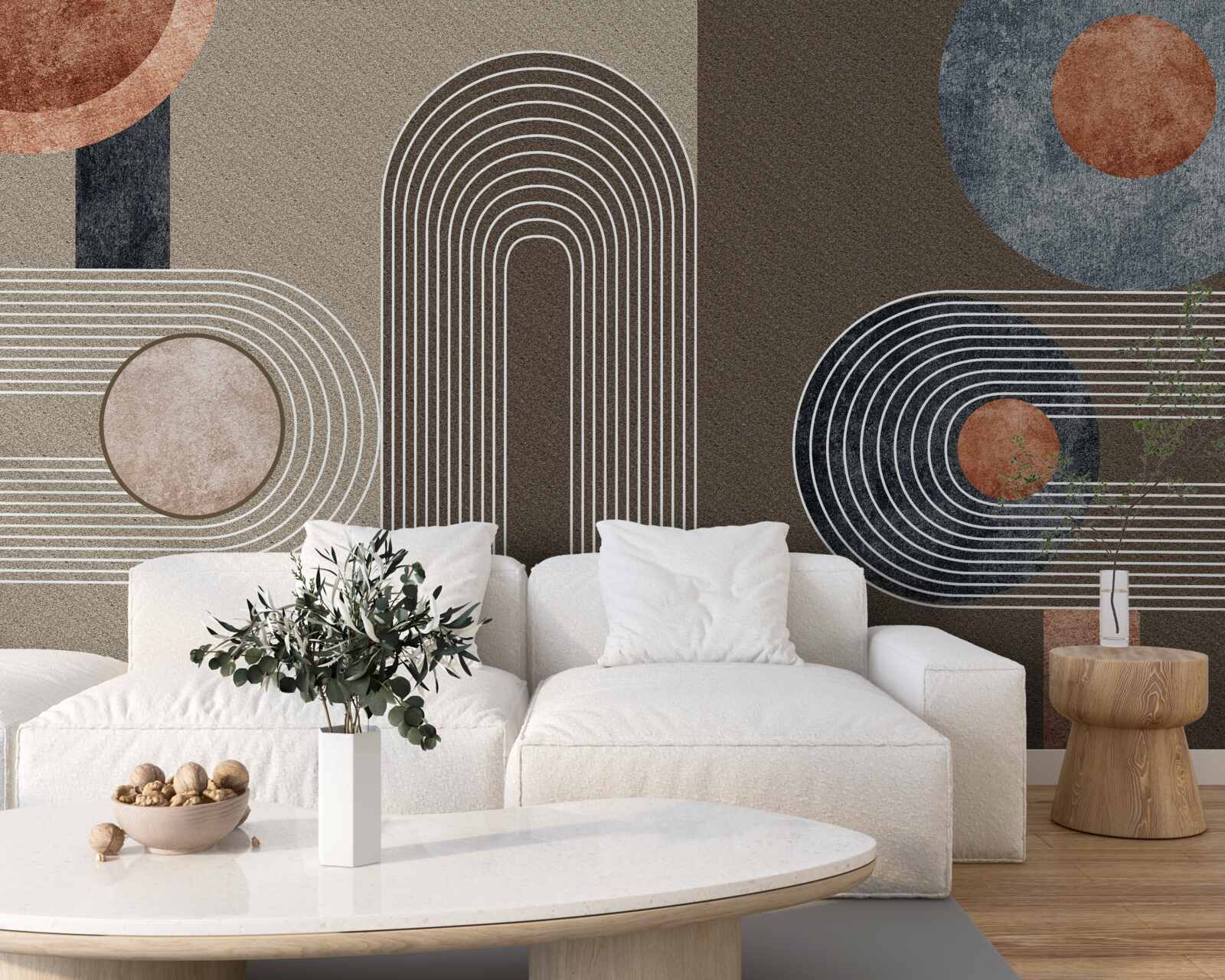 Papier peint les lignes s'enchaînent avec fluidité