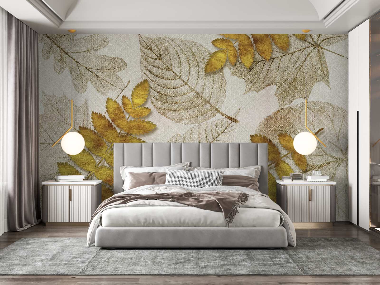Papier peint une jungle couverte d'or