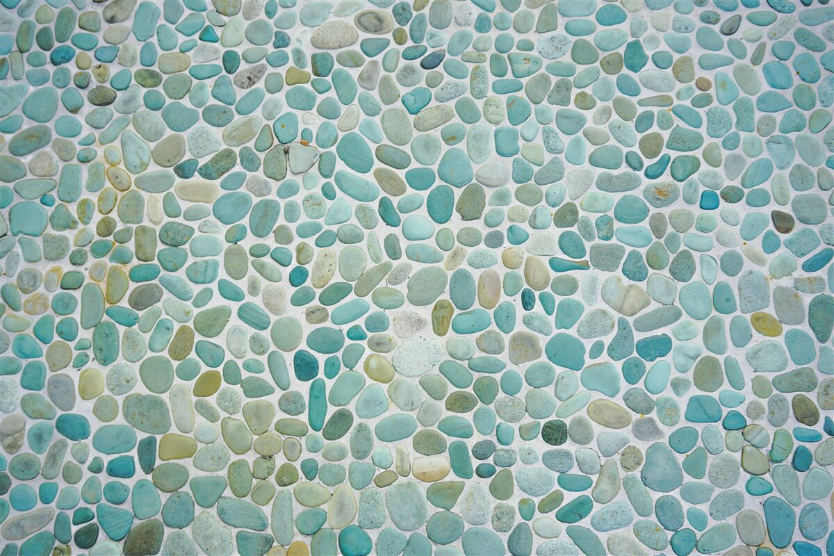 Papier peint pierres bleues de la mer