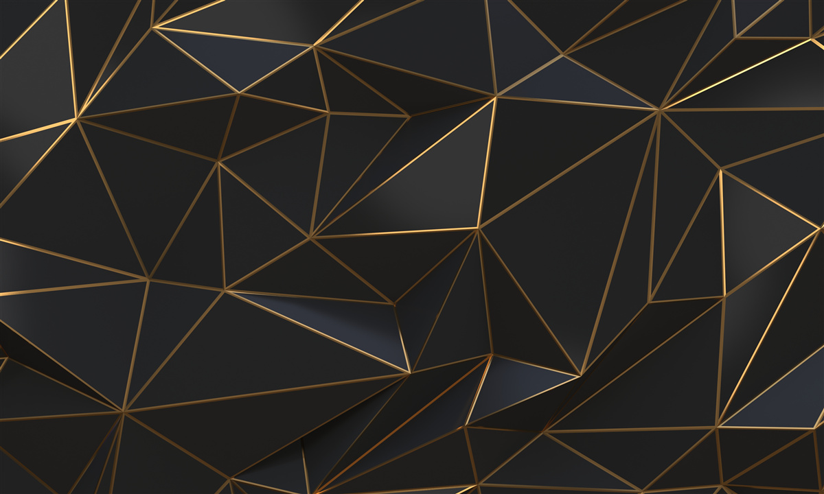Papier peint triangles et diamants sertis en or