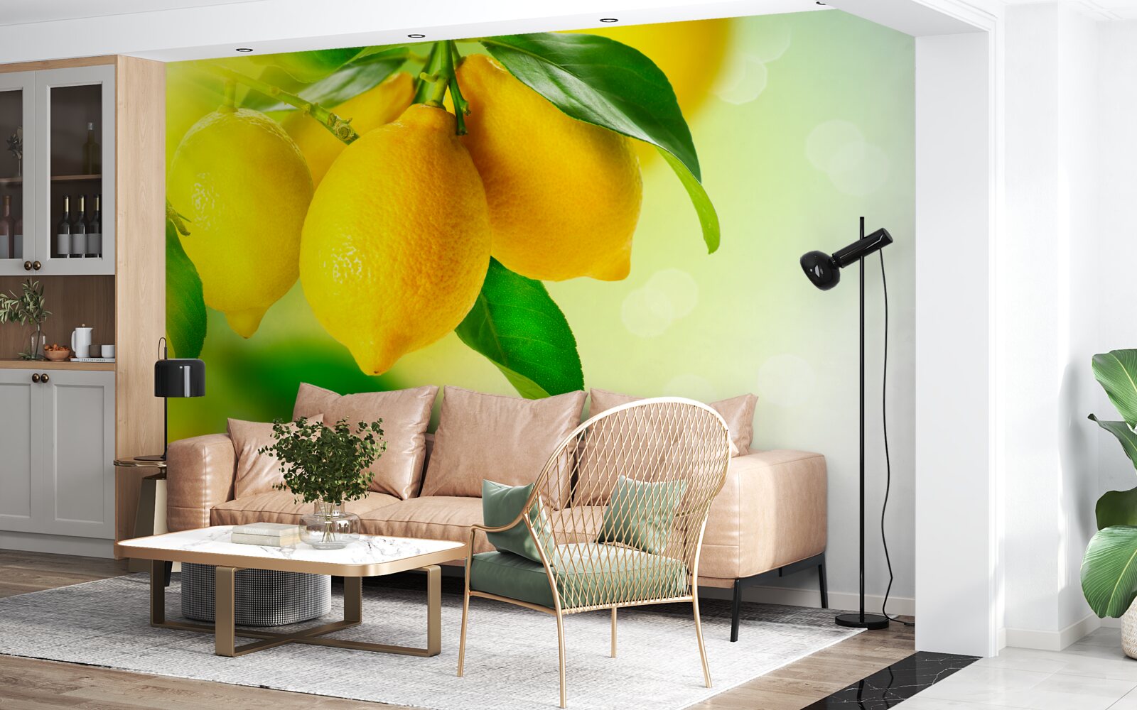 Papier peint les citrons ont une couleur jaune intense
