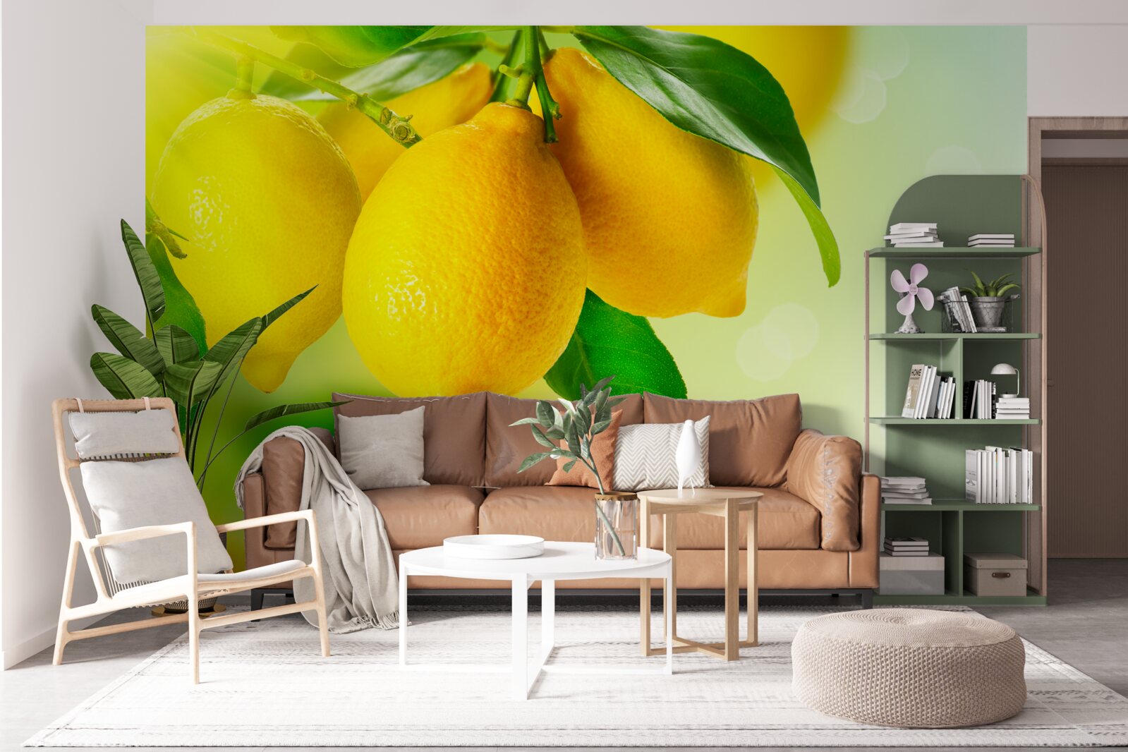 Papier peint les citrons ont une couleur jaune intense