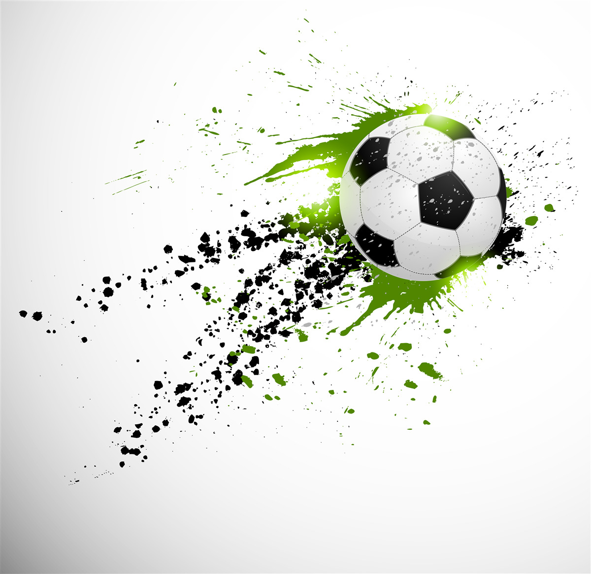 Papier peint football sur fond blanc