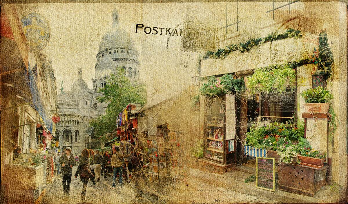 Papier peint ancienne photo de la ville
