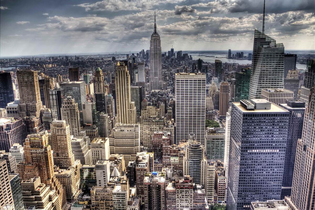 Papier peint new york attend que la pluie arrive