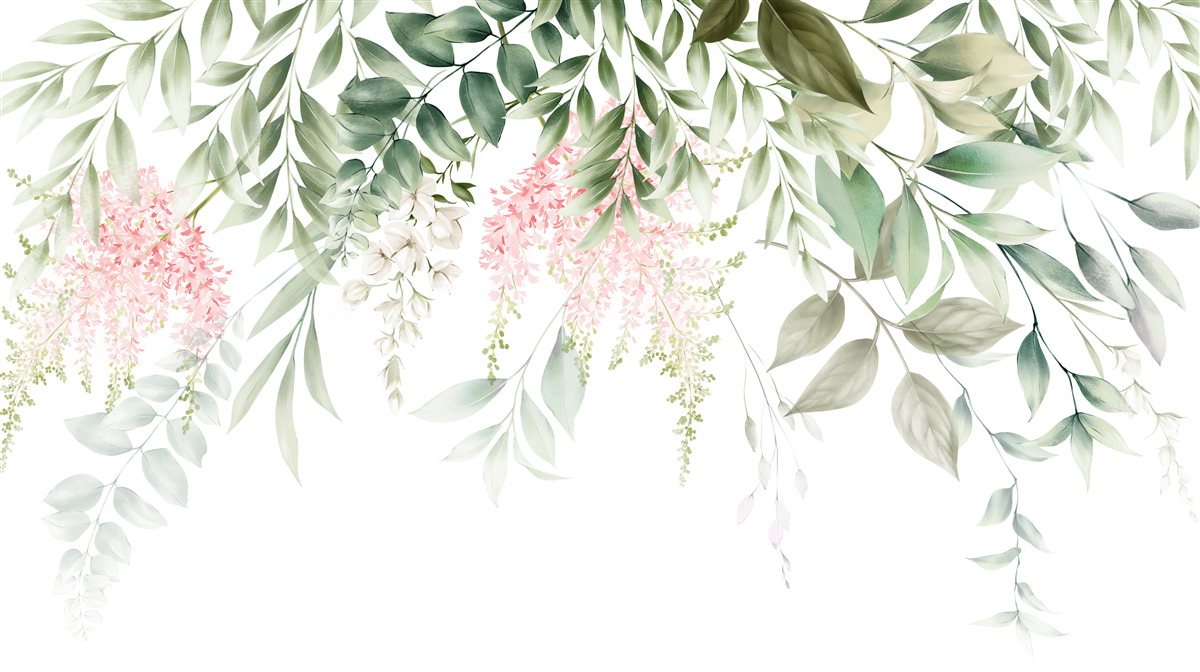 Papier peint plantes tropicales suspendues