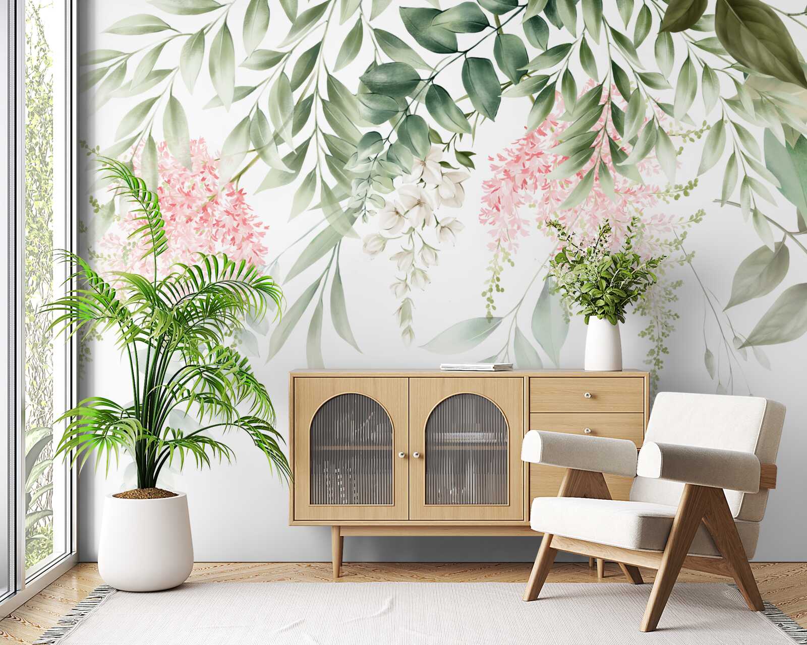 Papier peint plantes tropicales suspendues