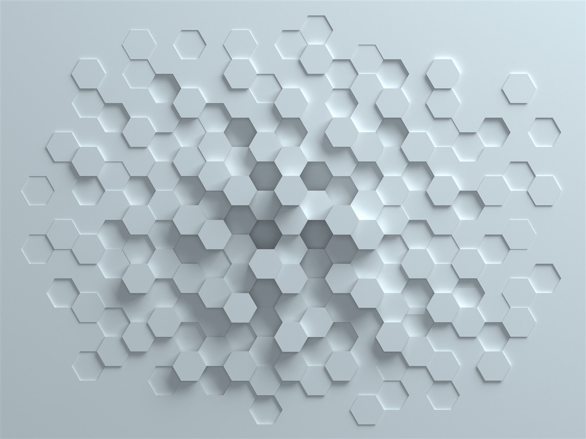 Papier peint les formations en nid d'abeille composées de multiples hexagones