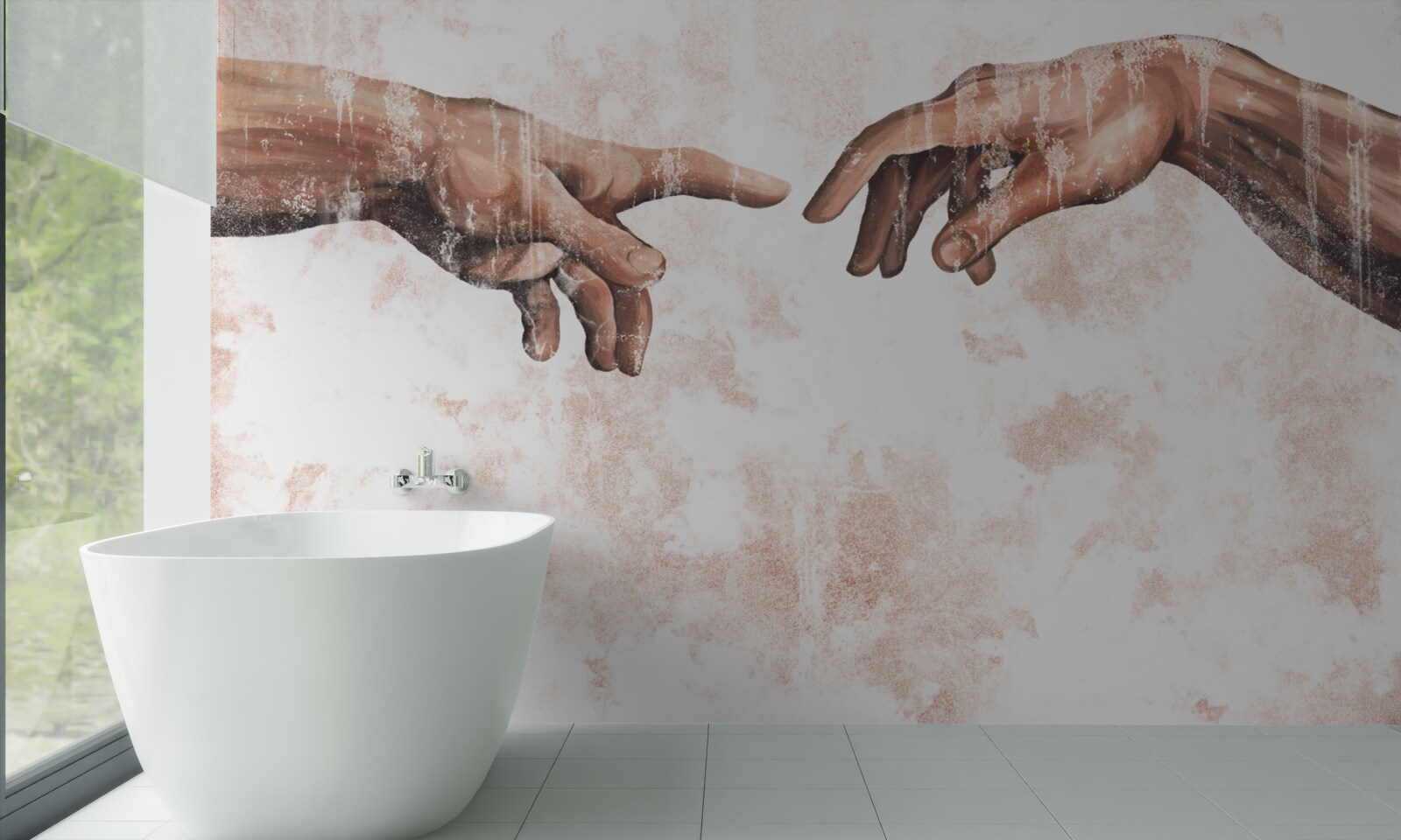 Papier peint les mains d'un homme et d'une femme qui s'unissent