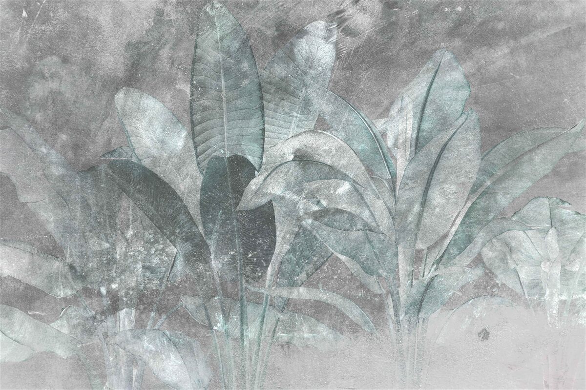 Papier peint fougère sous une pluie diluvienne
