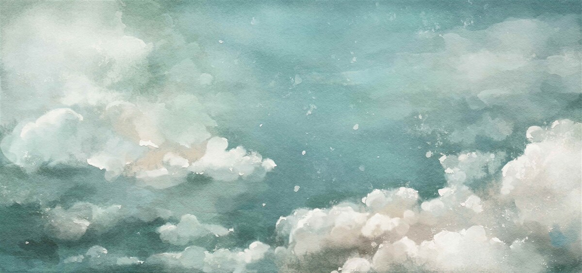 Papier peint des nuages sur la surface calme de l'eau