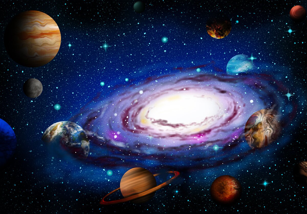 Papier peint constellations de notre univers