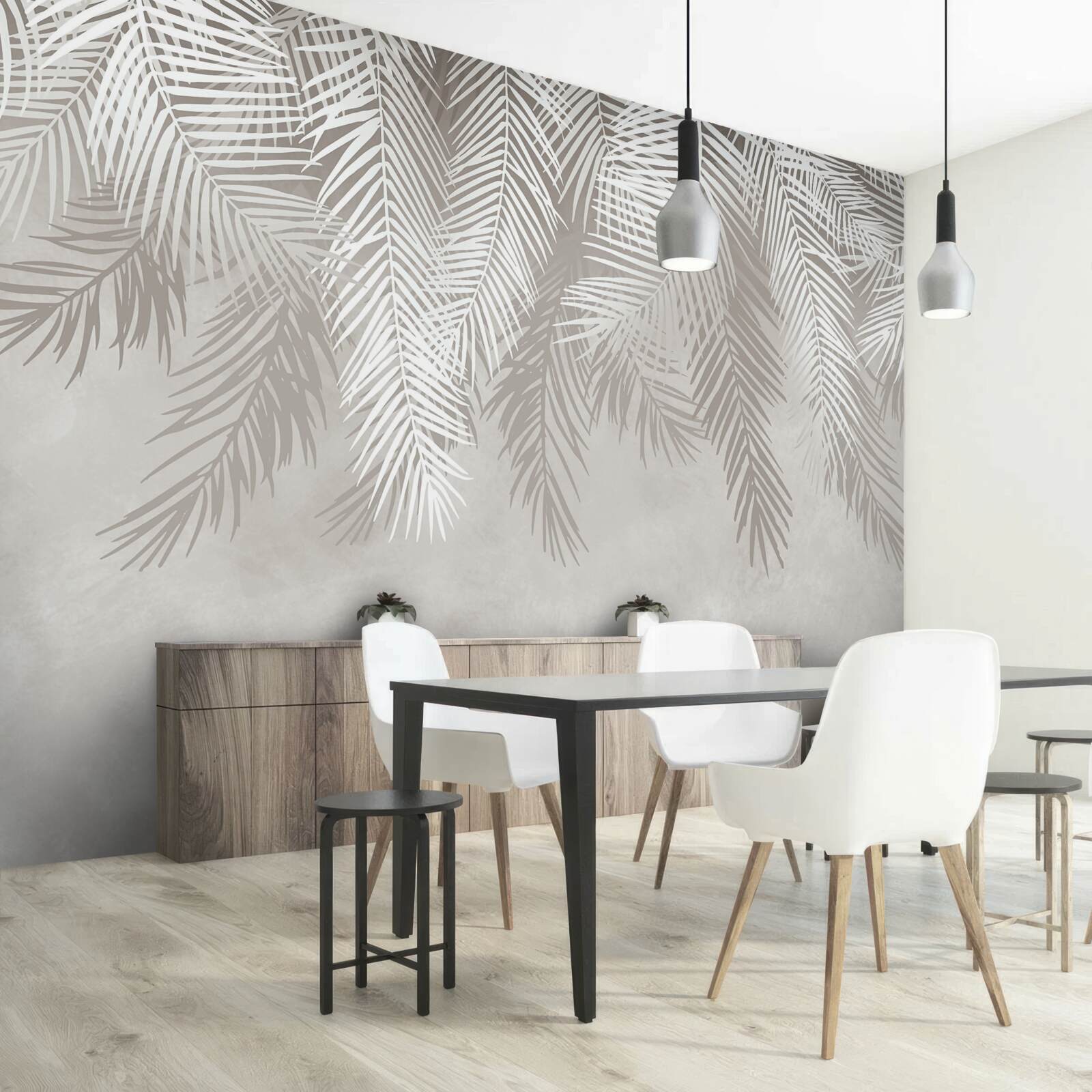 Papier peint les plumes se détachent sur un fond clair