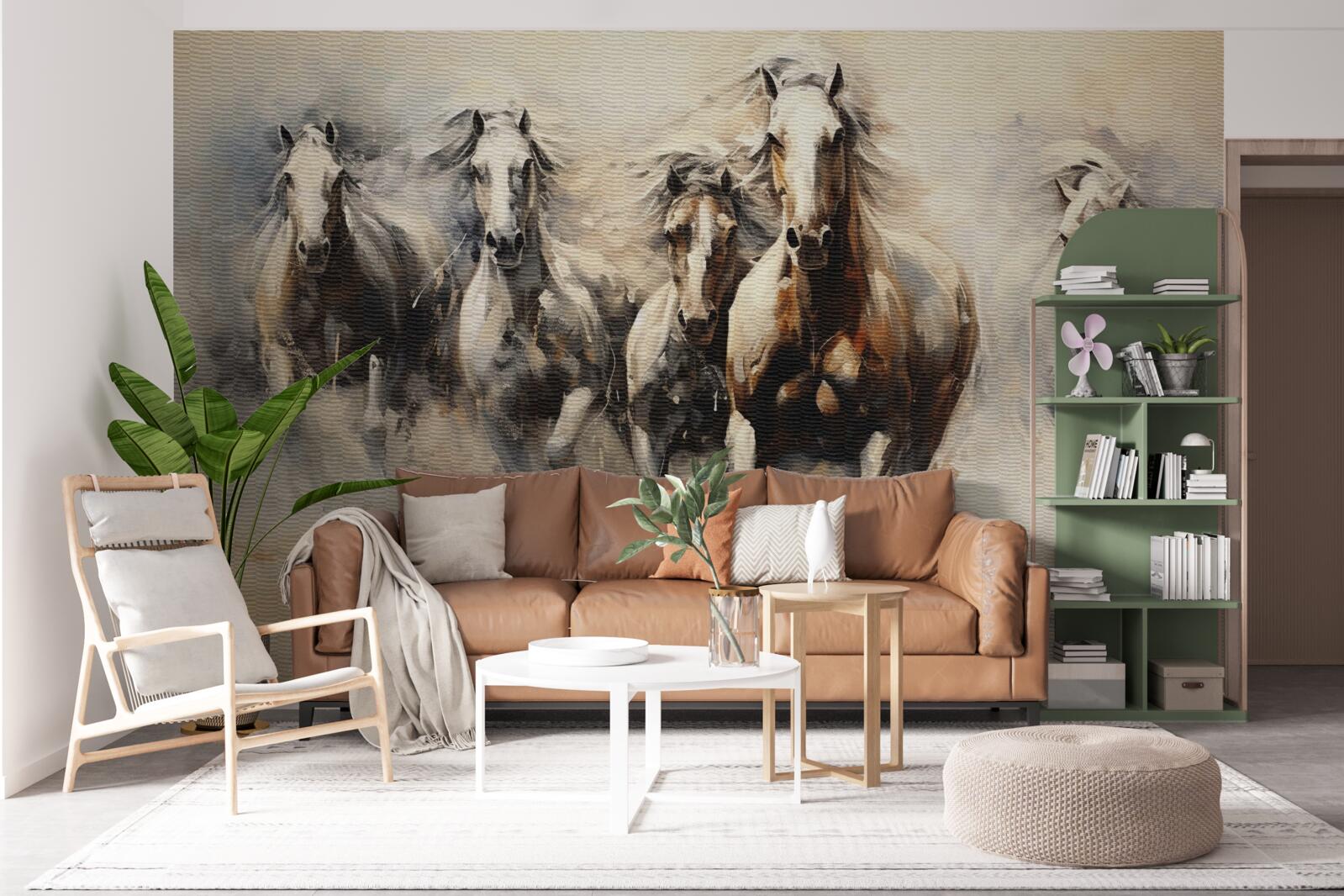 Papier peint galope un groupe de chevaux