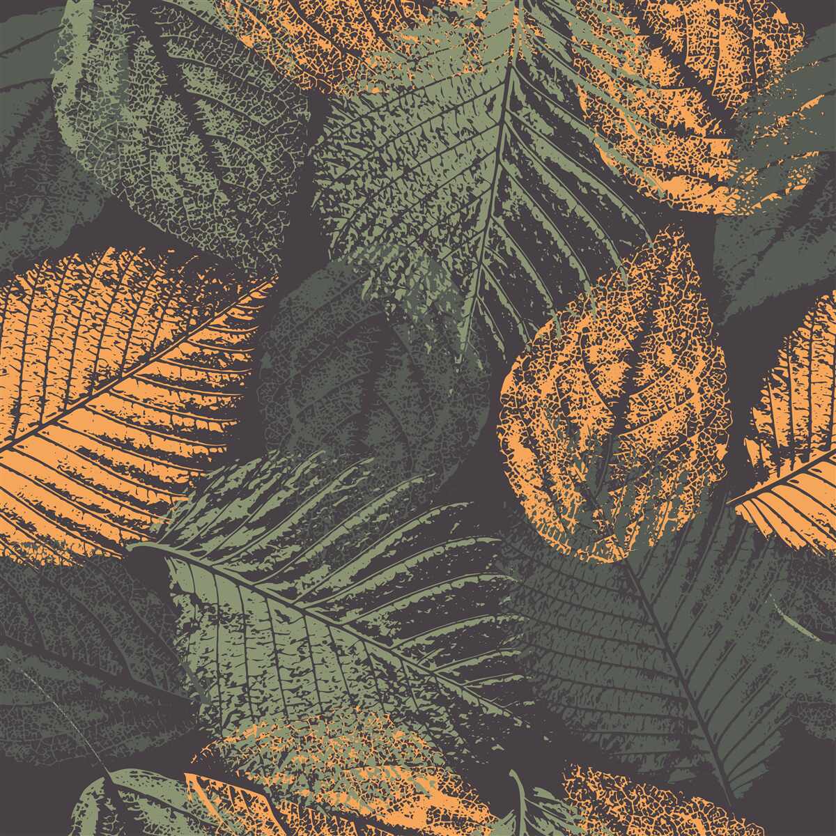 Papier peint aquarelles représentant des feuilles d'automne