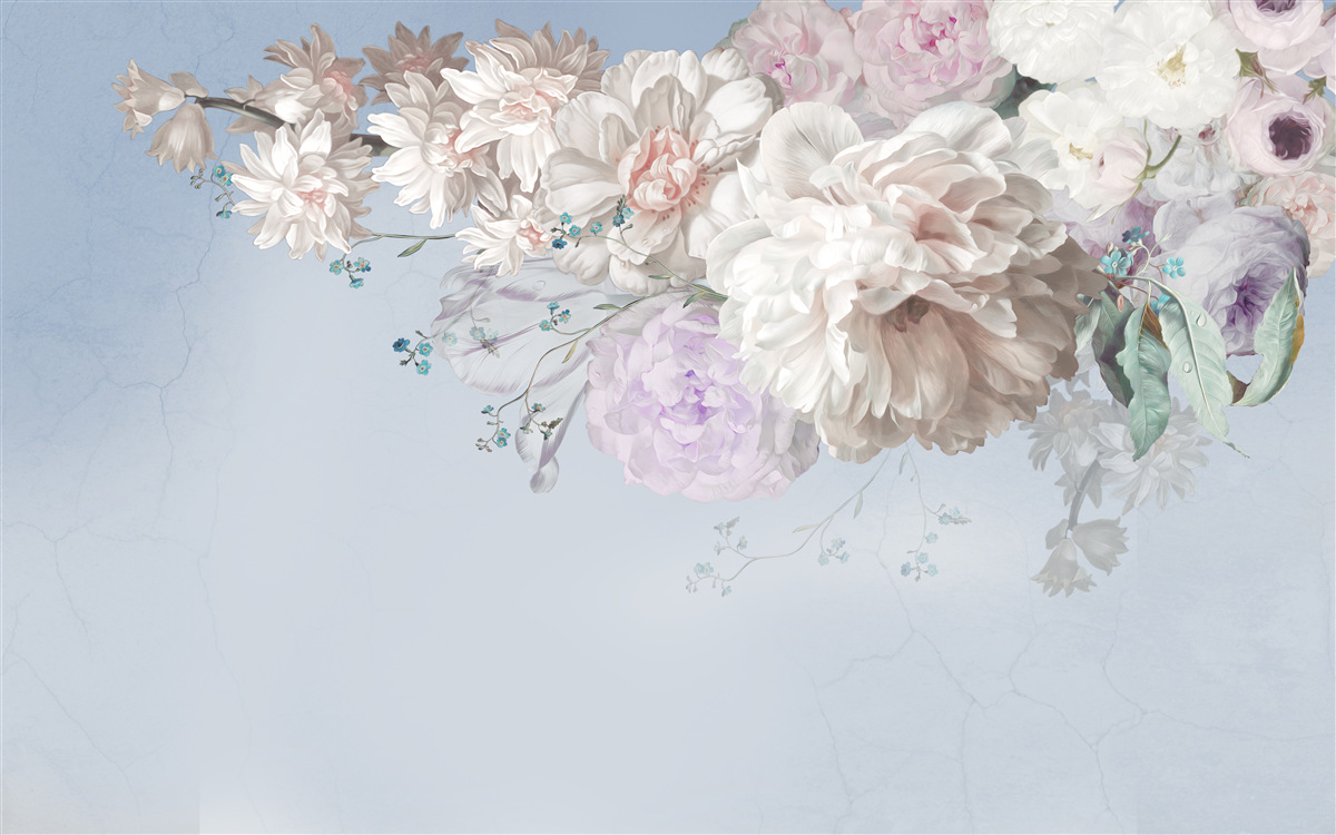 Papier peint une fine branche d'un arbre adulte en pleine floraison