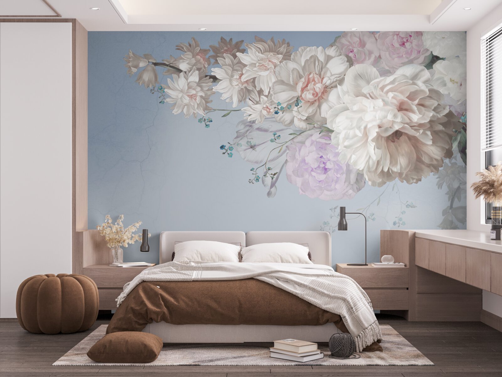 Papier peint une fine branche d'un arbre adulte en pleine floraison