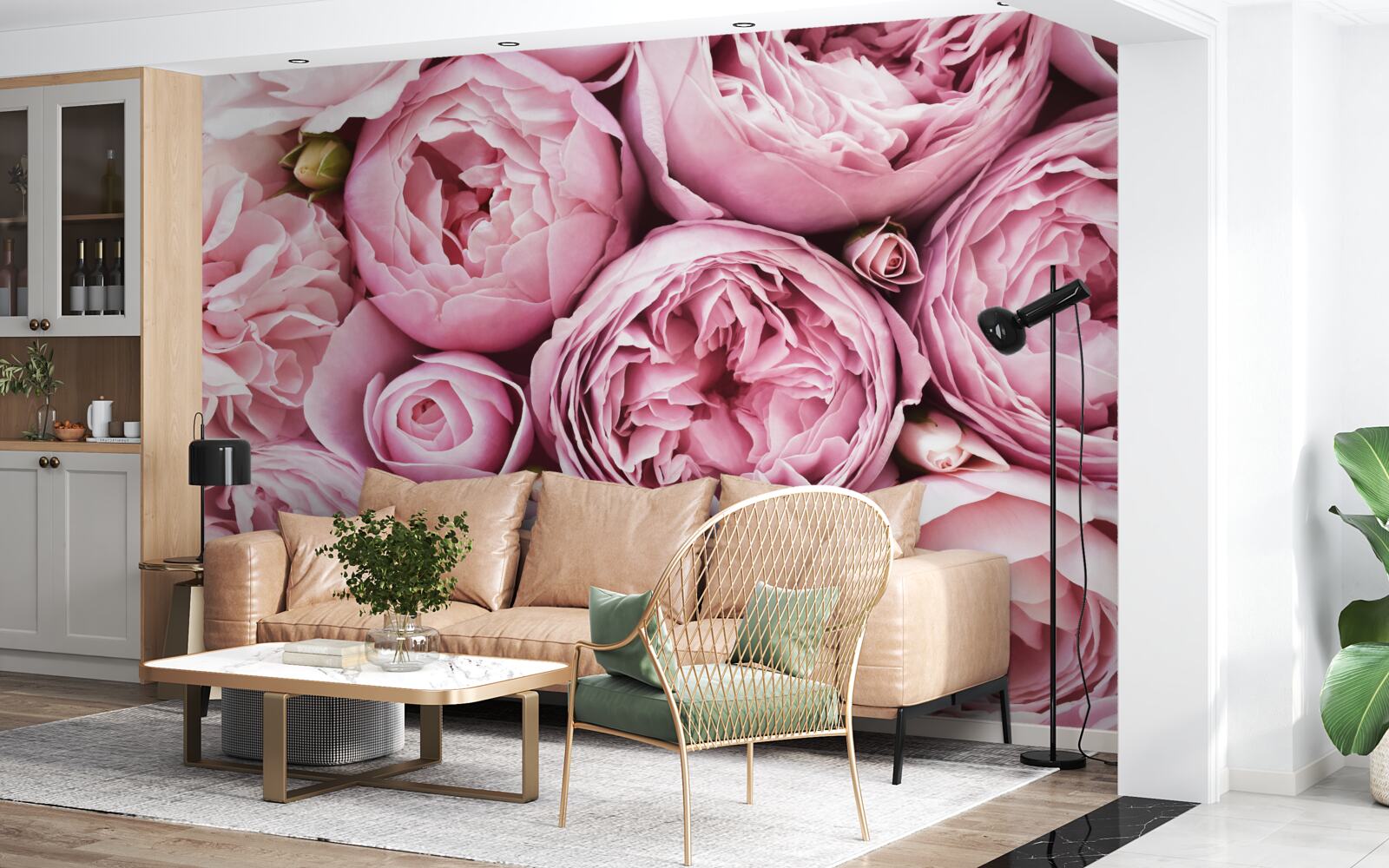 Papier peint une rose dans un bouquet est un spectacle inoubliable