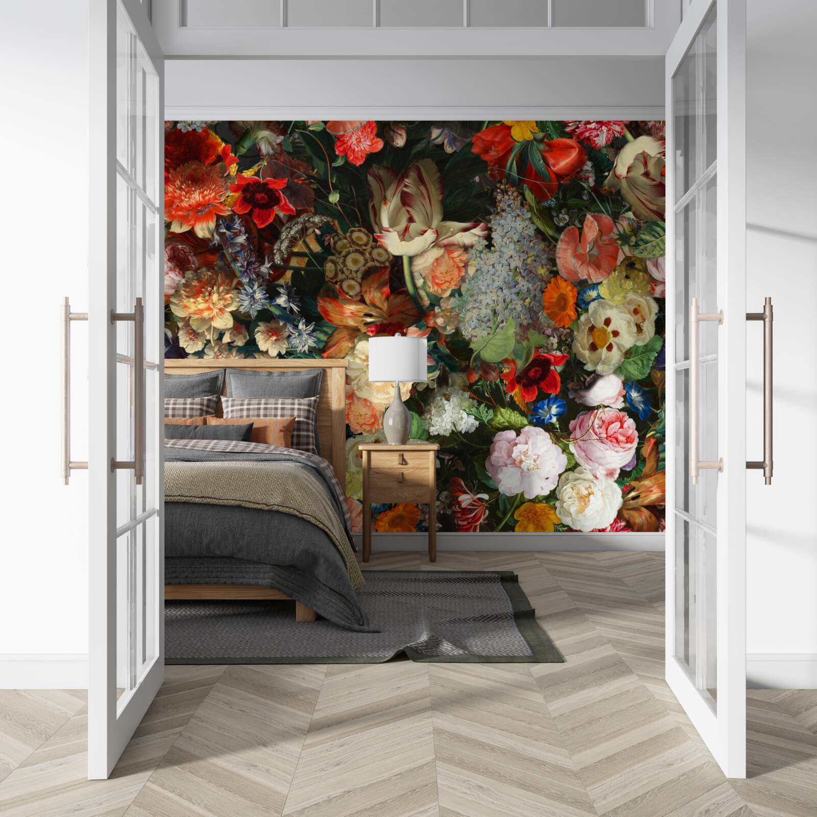 Papier peint Fleurs saisonnières vivantes en pleine floraison estivale