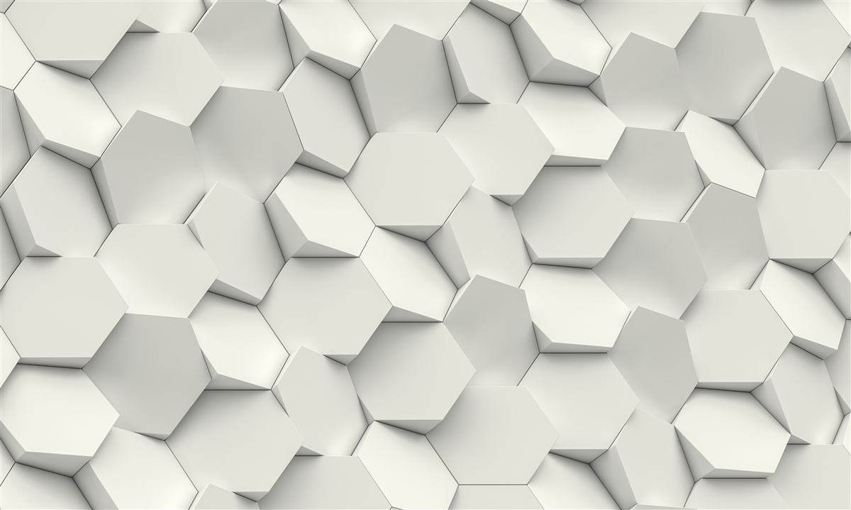 Papier peint les hexagones tournent dans des directions différentes