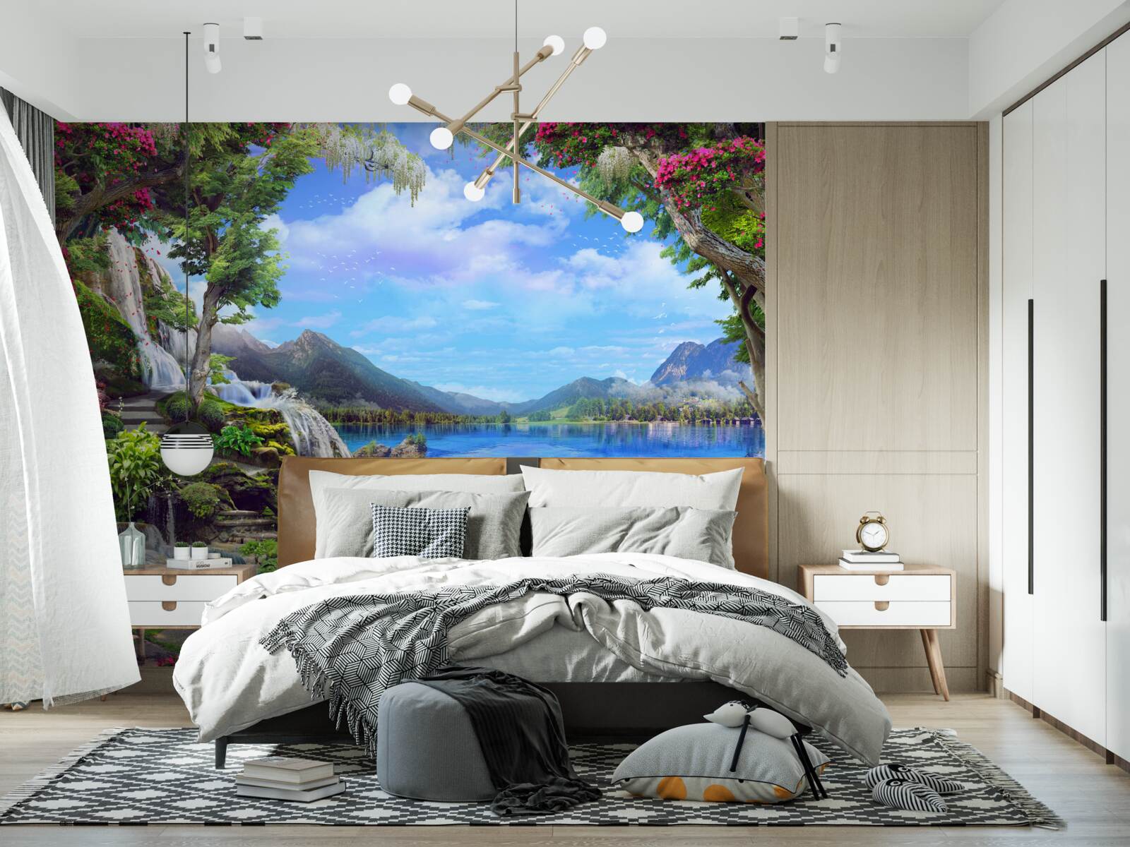 Papier peint oasis dans les montagnes