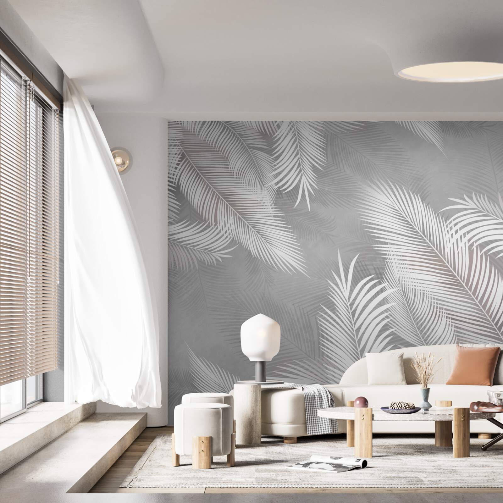 Papier peint les feuilles brillantes ressemblent à des plumes