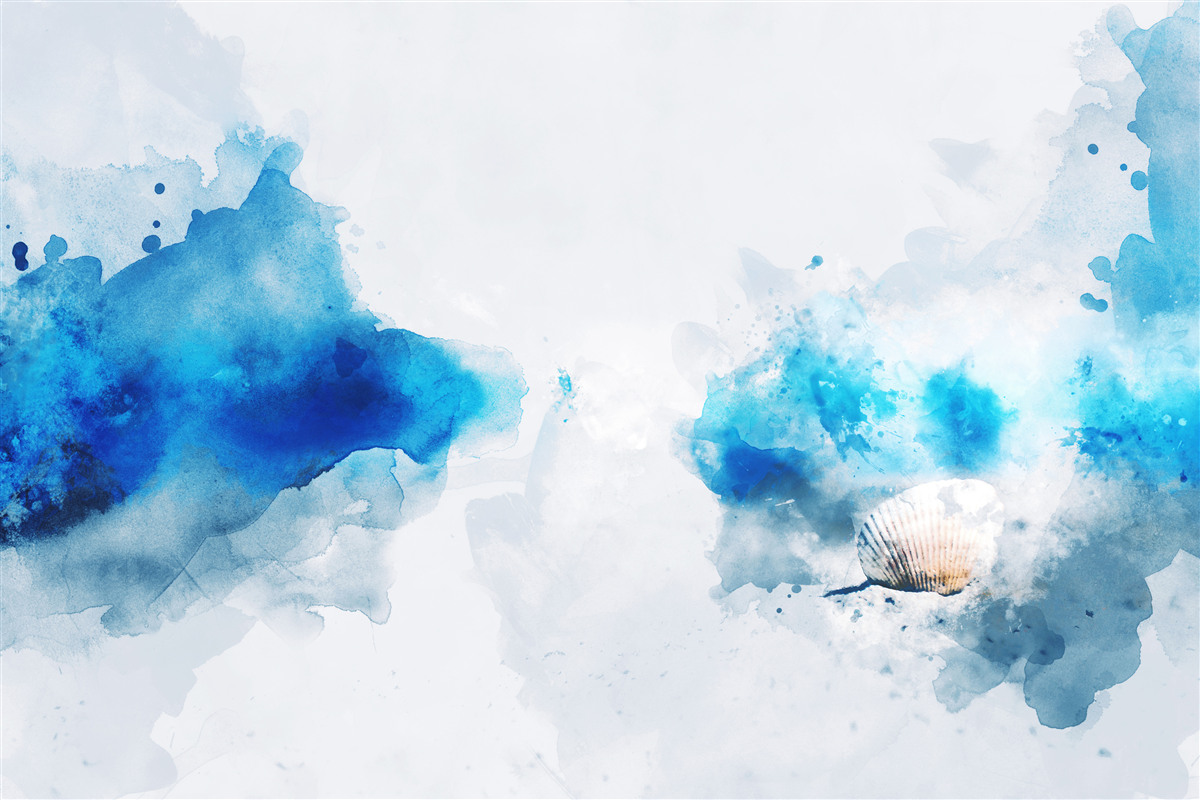 Papier peint légère tache de bleu sur toile claire