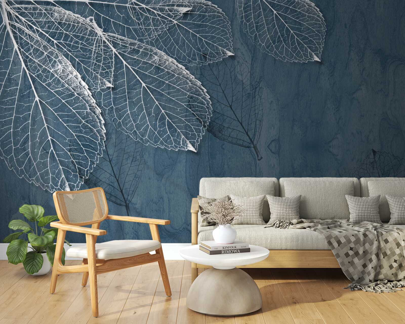 Papier peint les feuilles sont aussi transparentes que les ailes d'un papillon