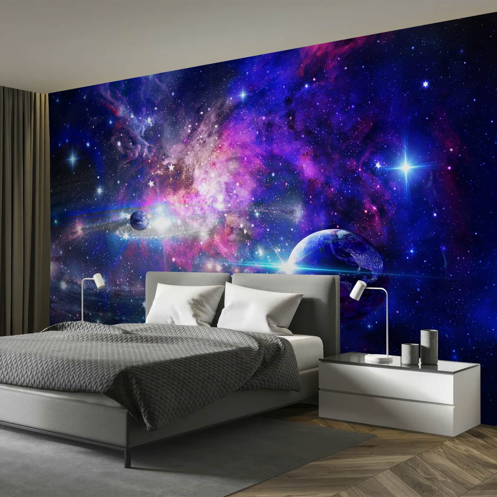 Papier peint planètes et galaxies