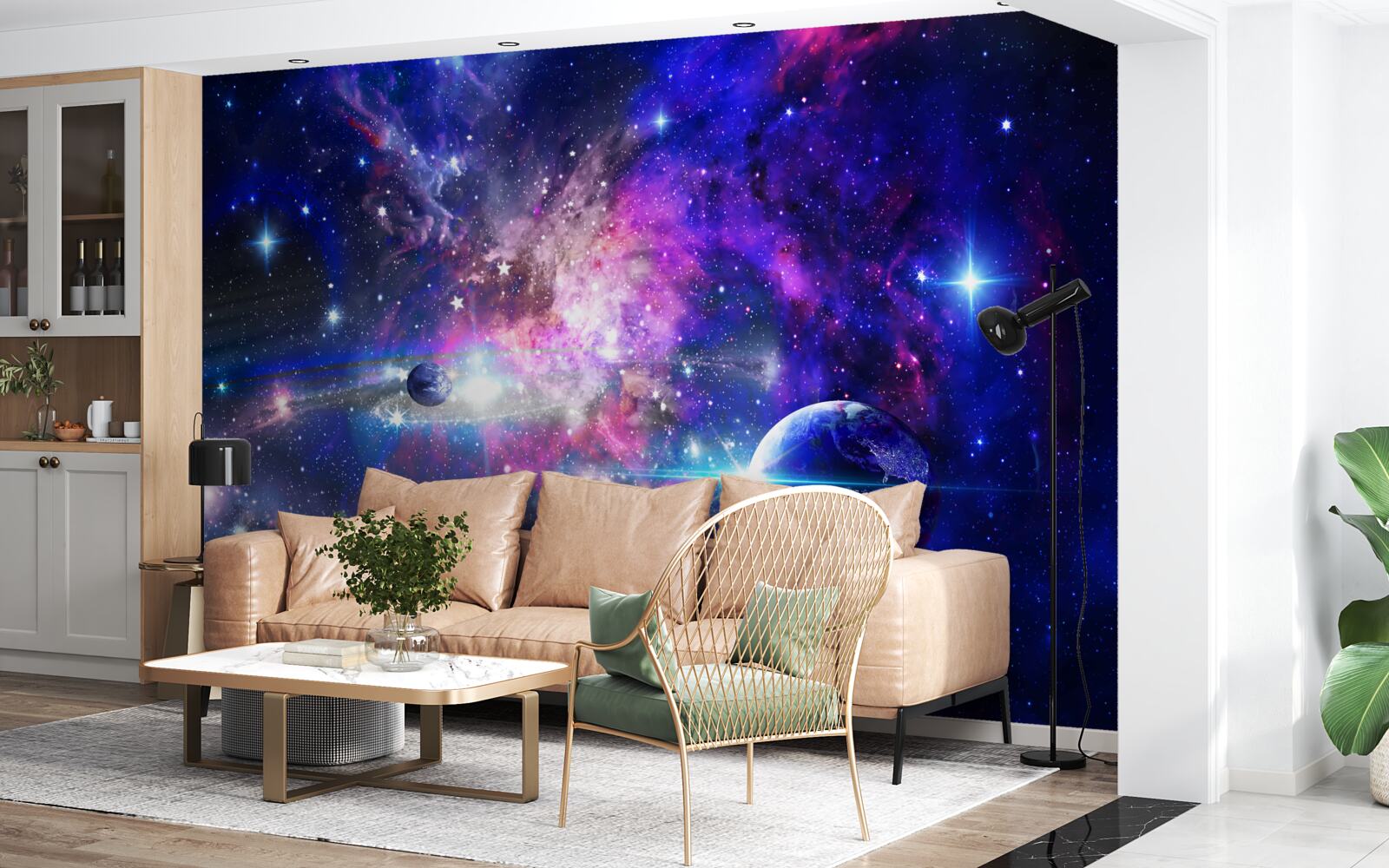 Papier peint planètes et galaxies