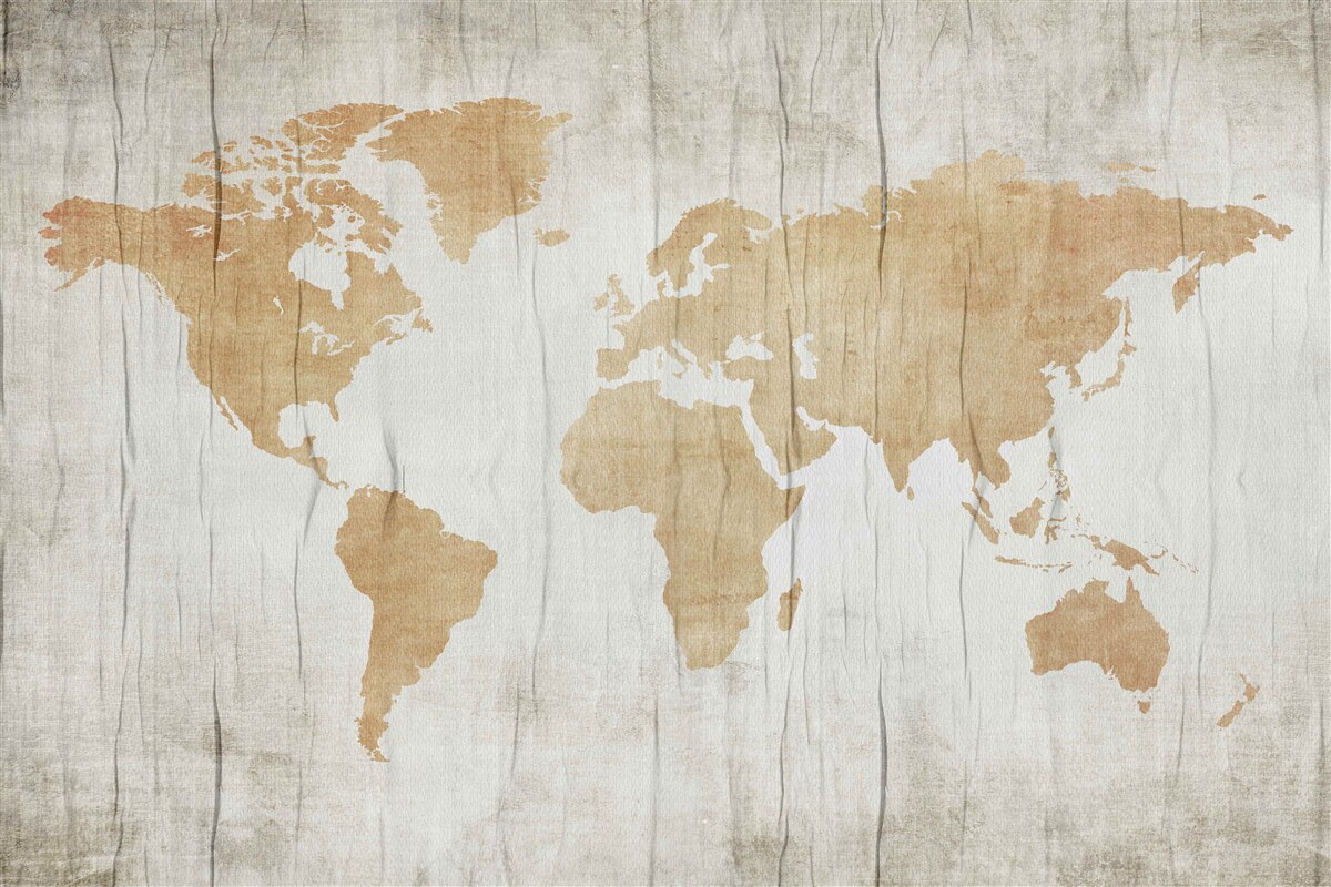 Papier peint profils de pays dans l'atlas géographique de la terre